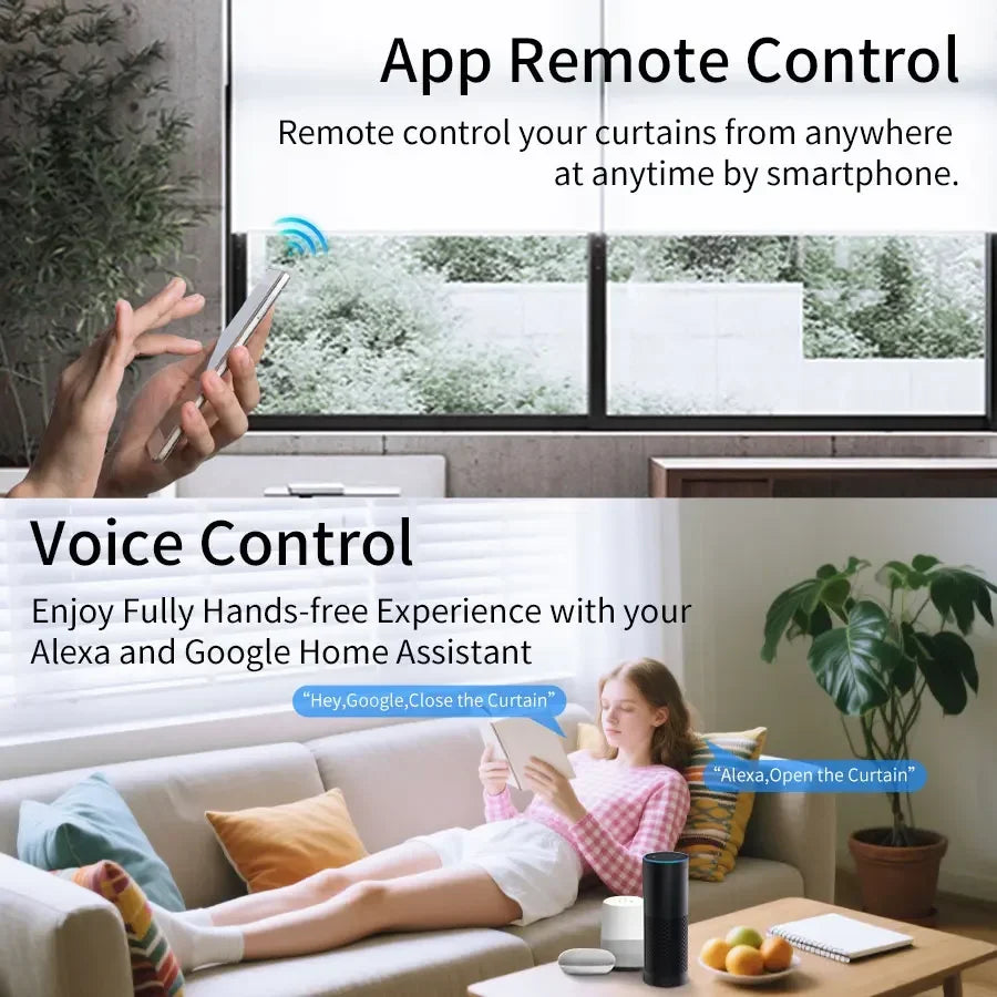 Tuya WiFi Zigbee Smart Curtain Switch Module Blinds Roller Shutter Motor Smart Life Voice Control Works with Alexa Google Home Vue