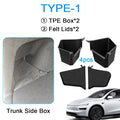 For Tesla Model Y Juniper 2025 2026 Car Trunk Side Storage Box Cover plate organizer Car trunk side storage box refit Accessorys Vue TYPE 1