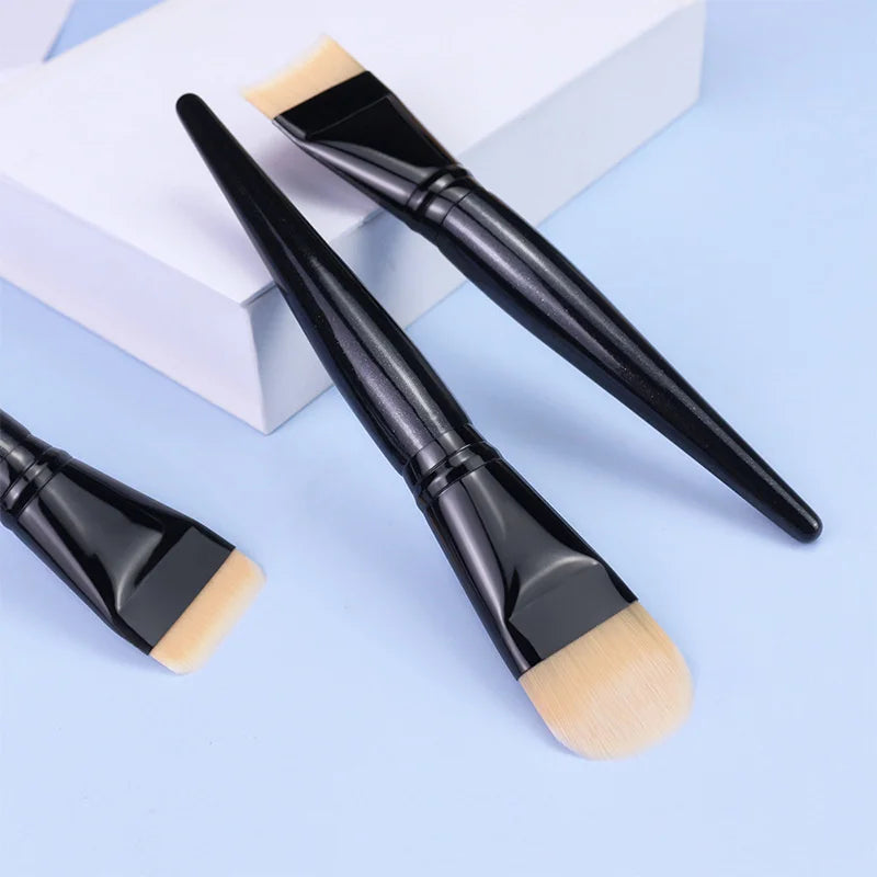 Large Flat Foundation Brush Soft Synthetic Fiber Liquid Makeup Brushes Full Face Makeup Blending Brush For Liquid Cream Mask Vue