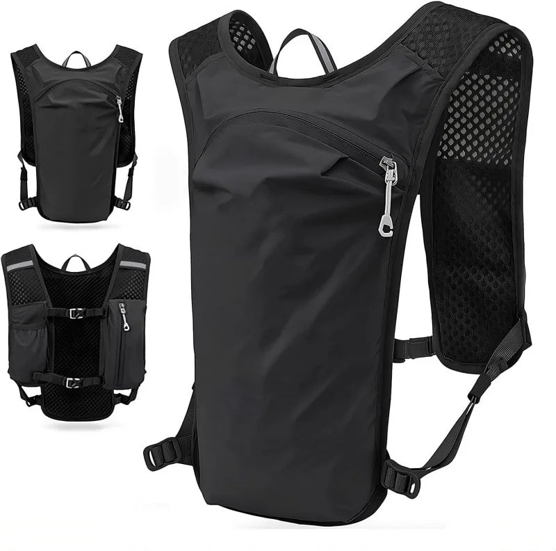 Cycling Running Hiking Backpack Breathable Bike Off-Road Marathon Water Bag Backpack Sports Vest Vue black