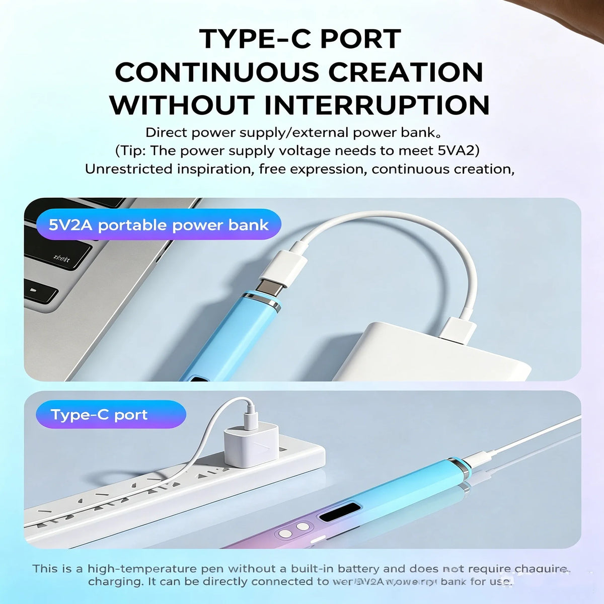 3D Doodle Pen OLED Display,3 Adjust Speed,Detachable Type-C,40 Colors PLA Filament 3D Printing Pen Kids DIY Craft Holiday Gifts Vue