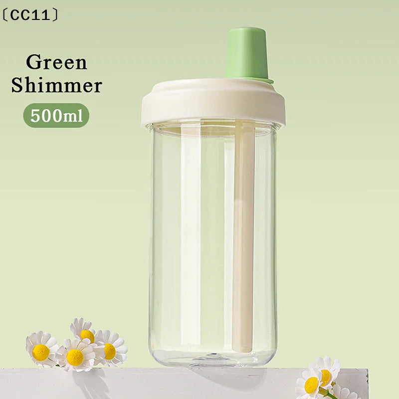 Lightweight Plastic Straw Water Cup Durable On-the-Go Drinkware for School Office Travel〔CC11〕 Vue