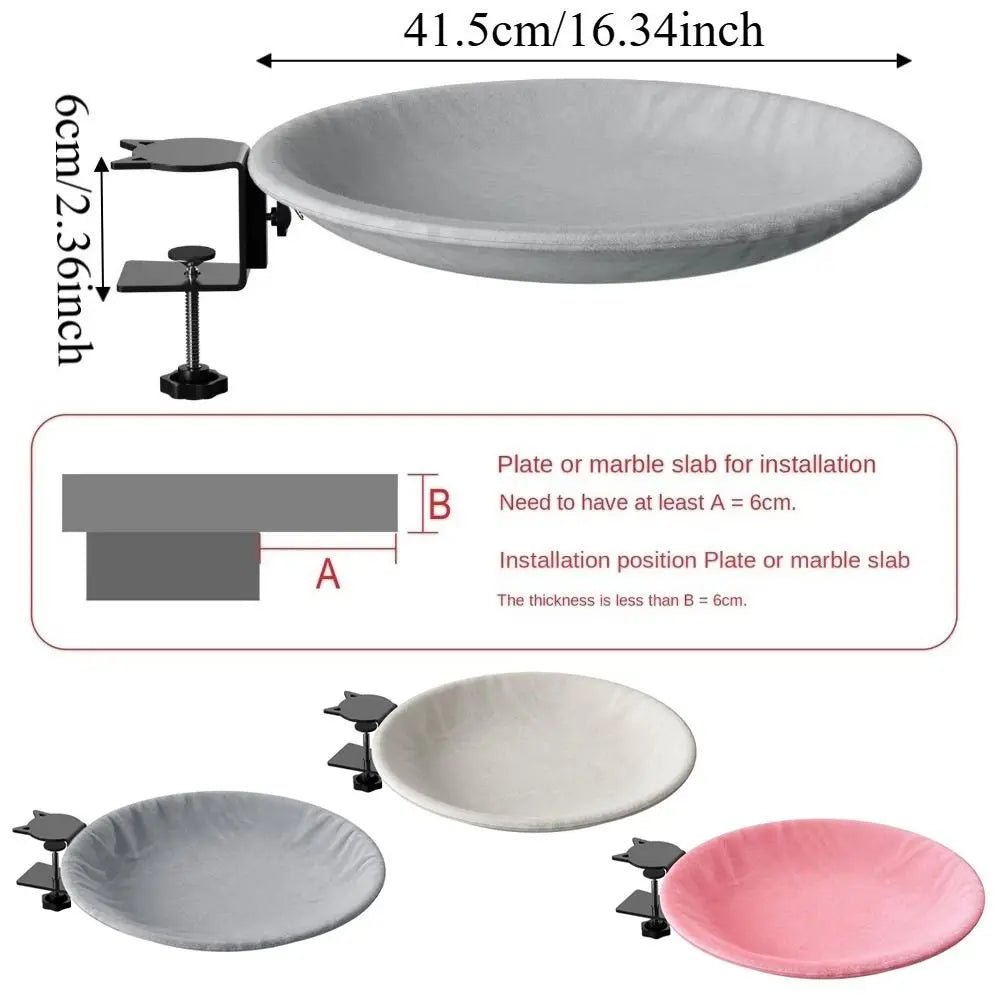Ergonomic Breathable Cat Desk Bed Soft Plush Removable Cover Cat Hanging Hammock Stable Comfortable Kitten Table Bed Workplace Vue