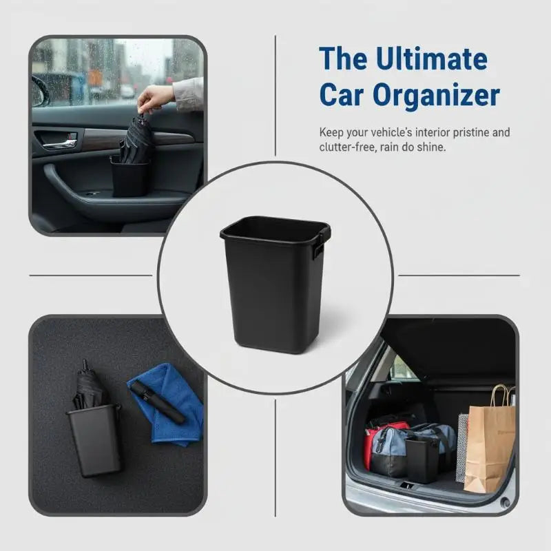 Upgraded Vehicle Umbrella Storage Bucket Compact Car Interior Holder for Quick Access in Door Panel Vue
