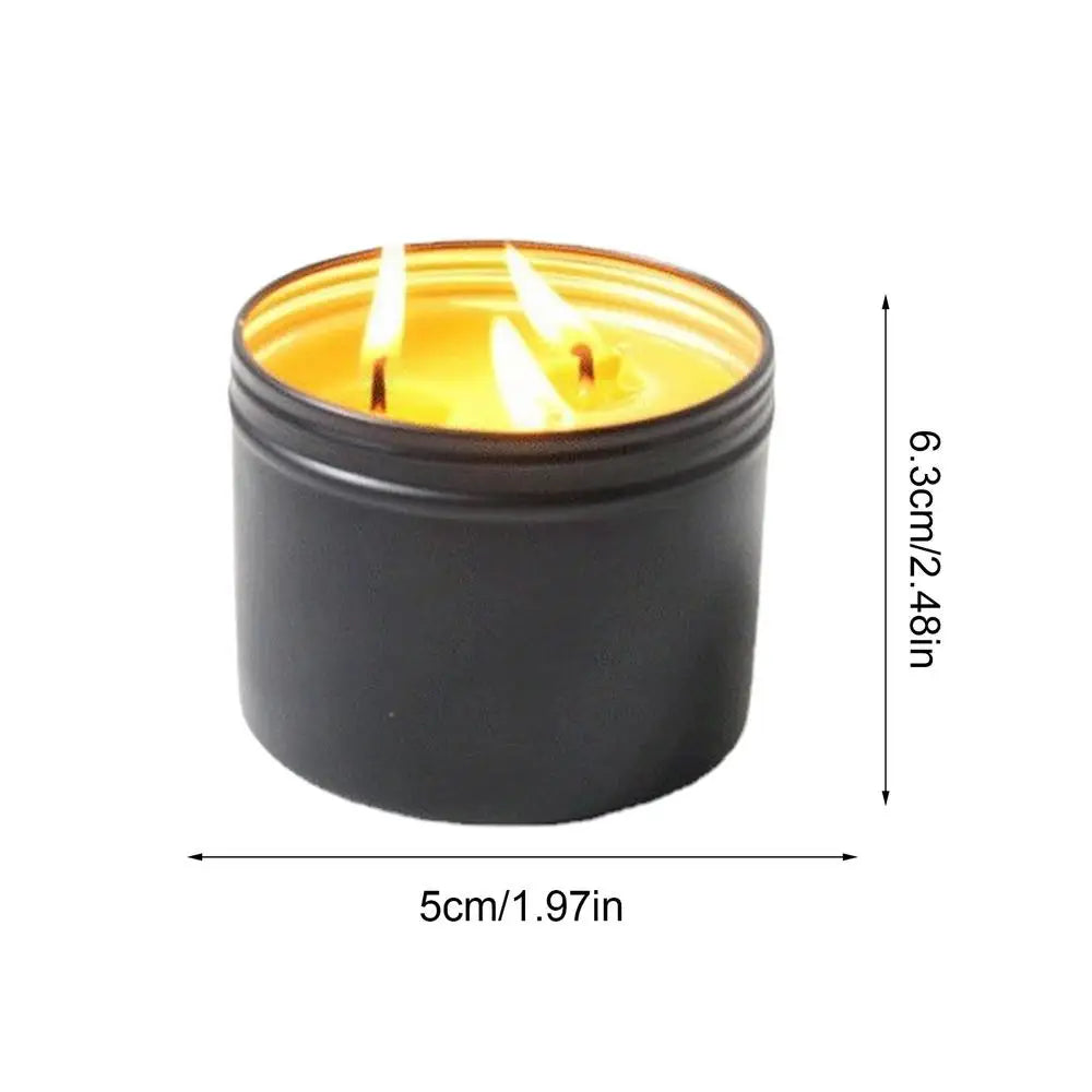 Long Burning Candles Camping Candle With Jar 36 Hours Long Burning 3-Wick Lamp for Home Outdoor Survival Fishing Camping Hiking Vue 1pc