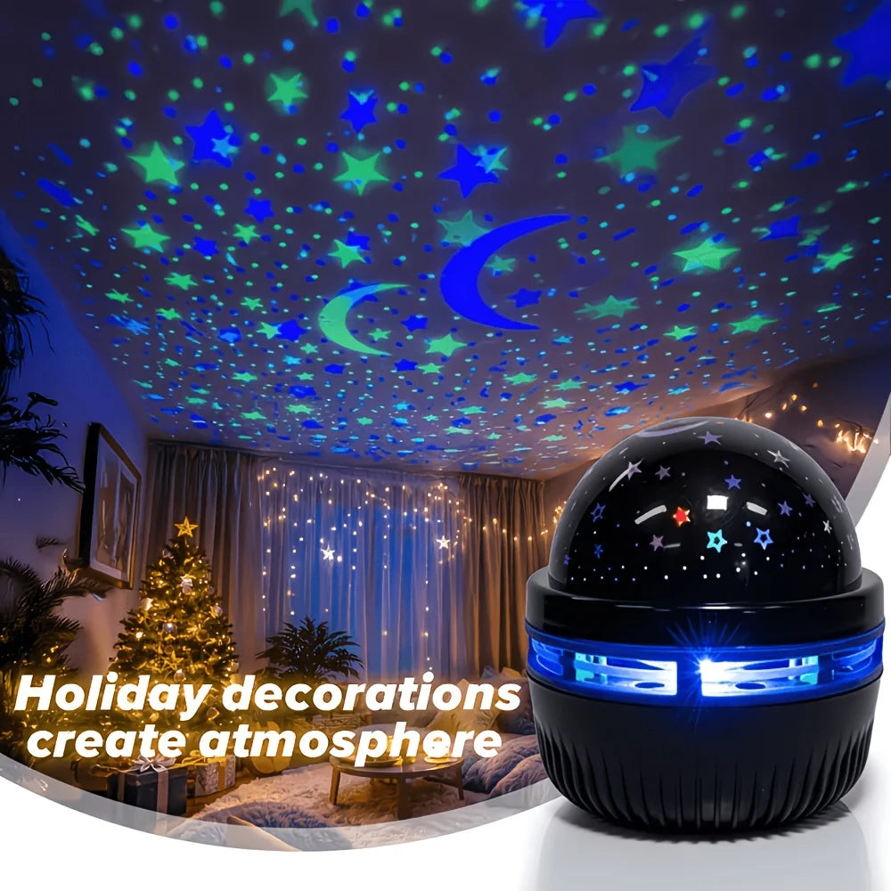 USB Star Moon Projector Night Light Projection Lamp Bedroom Room Lighting Lamp for Home Theater KTV Atmosphere Decor Vue