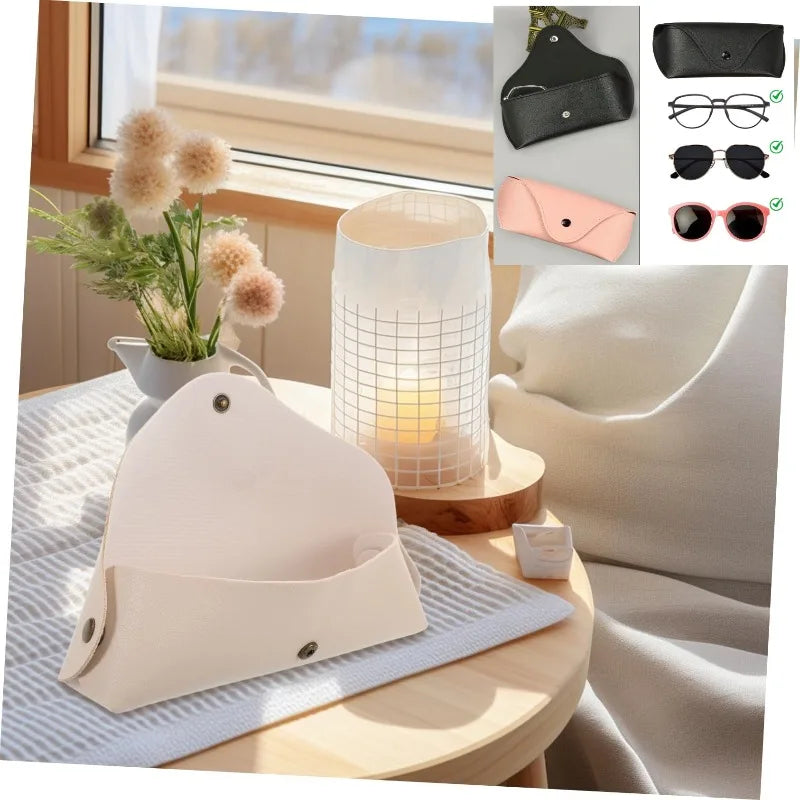 Glasses Bags Summer Glasses Box Solid Color High-end Pu Leather Sunglasses Myopia Glasses Pressure Resistant Sunglasses Boxes Vue