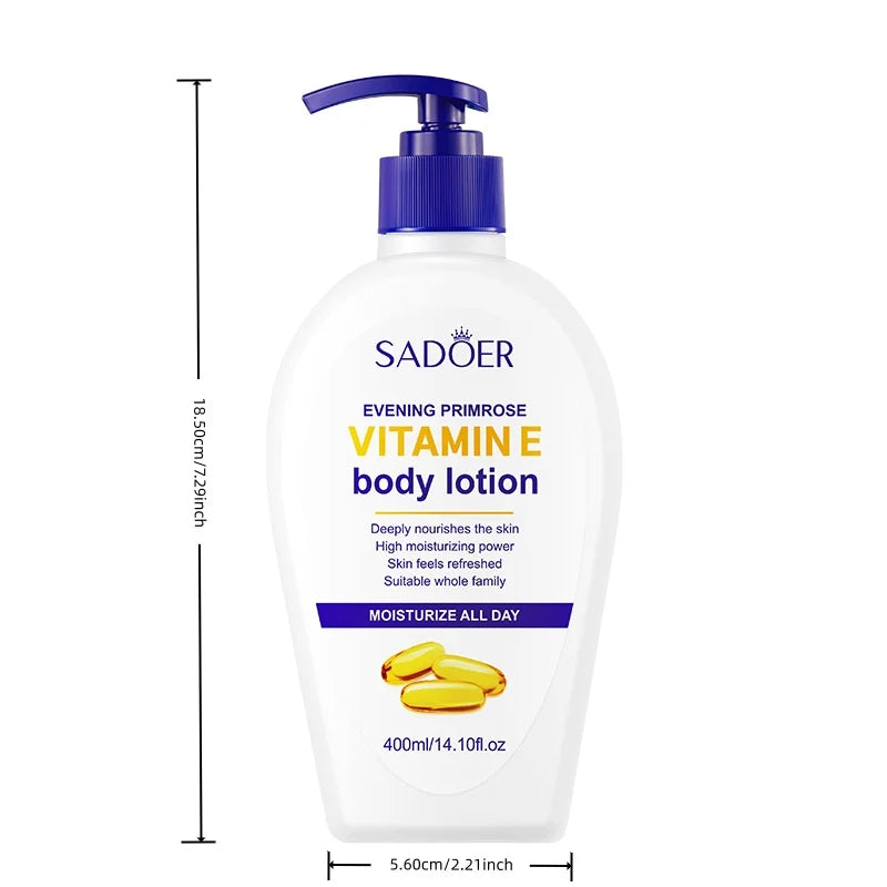 400ml Evening Primrose Vitamin E Body Lotion, Soft Texture, Easy to Absorb, Hydrating and Moisturizing, Leaves Skin Smooth and Delicate, Suitable for All Skin Types, a Regular Part of Daily Skincare Vue