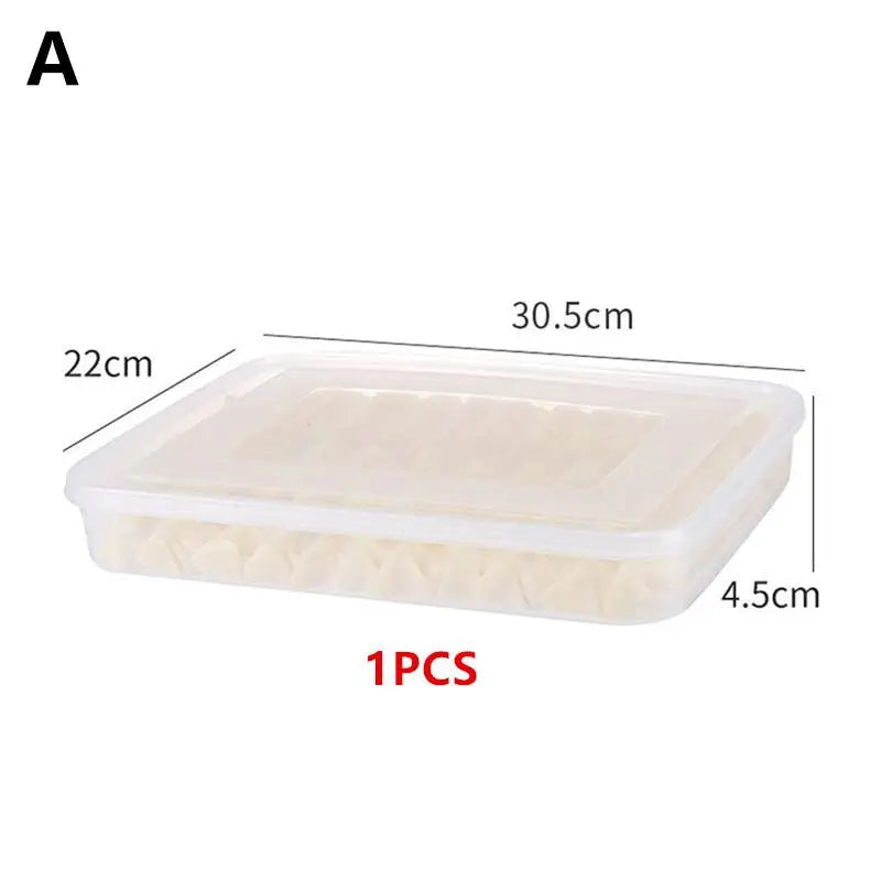 Kitchen Storage Box Refrigerator Organizer Transparent Food Containers Tray For Dumpling Fruits Vegetables Meat Cake Vue A