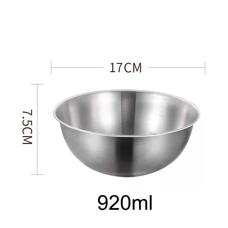 Stainless Steel Bowl Scale Cooking Baking Food Storage Large Capacity