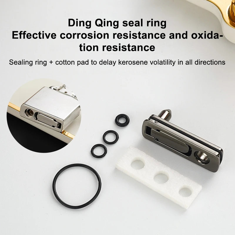 Zip Lighter Cotton Base, Inner Liner Modification, Volatilization Reduction Feature, Sealing Metal Design Vue
