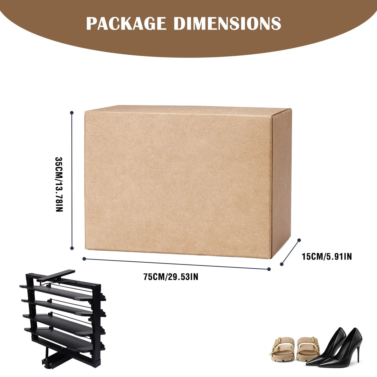 4-Tier Rotating Metal Shoe Rack – Adjustable Space-Saving Rotating Shoe Rack Vue