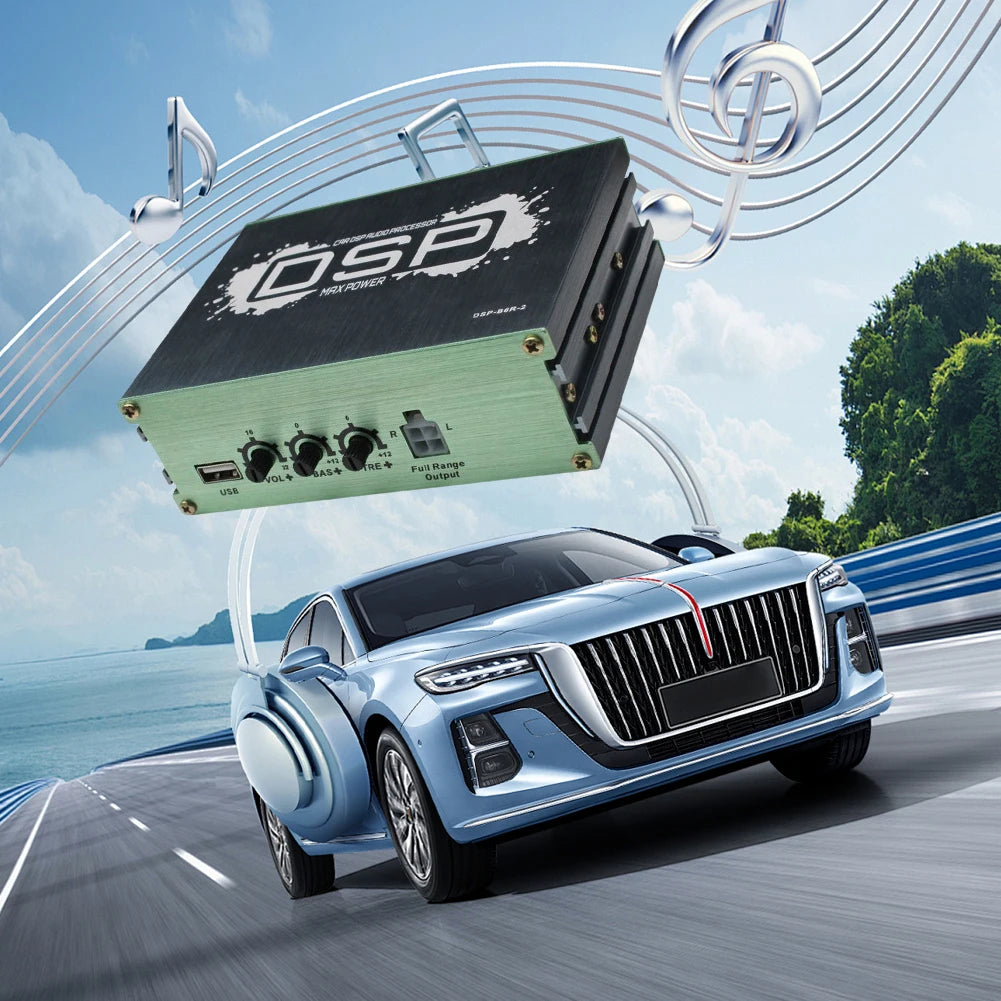 Car DSP Digital Audio Processor Support APP Control Audio Digital Sound Processor 6-Channel Output for Car Audio Enhancement Vue Default Title