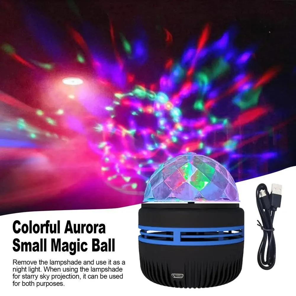 LED Starry Sky Lights Bedroom NightLights 5V USB Decoration Atmosphere Projector Lamp 360° Rotating For Weddings Christmas Vue Crystal