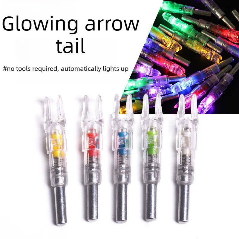 Archery New Snap‑on LED Lighted Arrow Nock 6.2mm ID with On‑Off Switch Shooting Replacement Accessory Tool‑free Vue