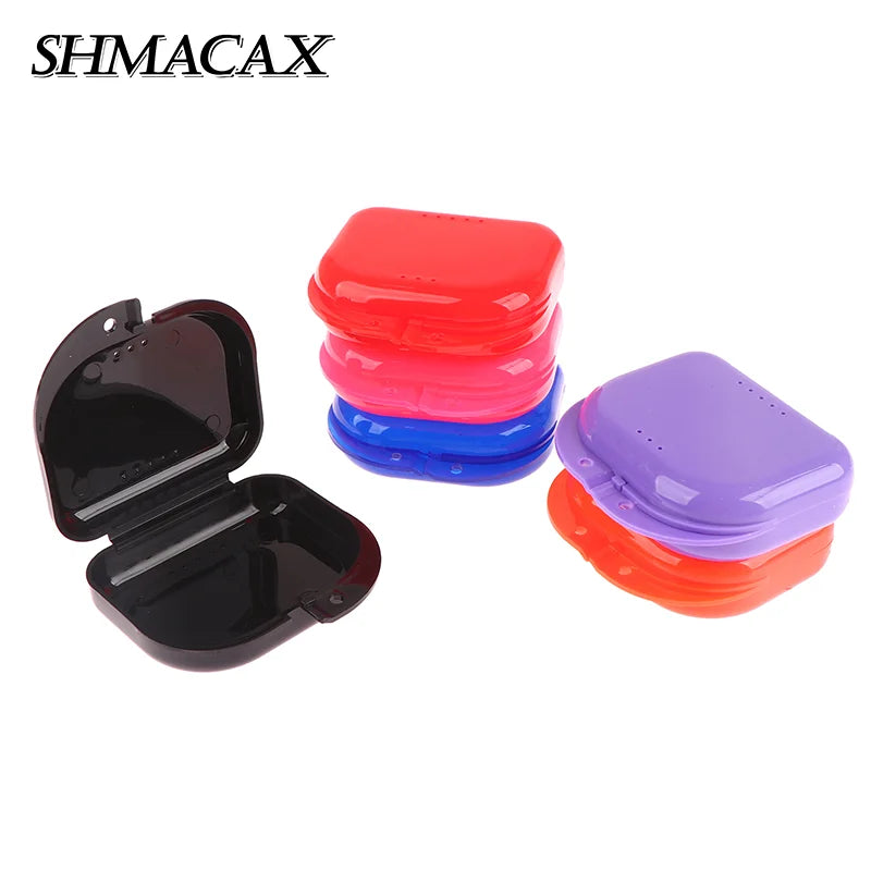 Denture Storage Box Dental Retainer Orthodontic Mouth Guard Container Plastic Oral Hygiene Supplies Tray Dental Appliance Case Vue