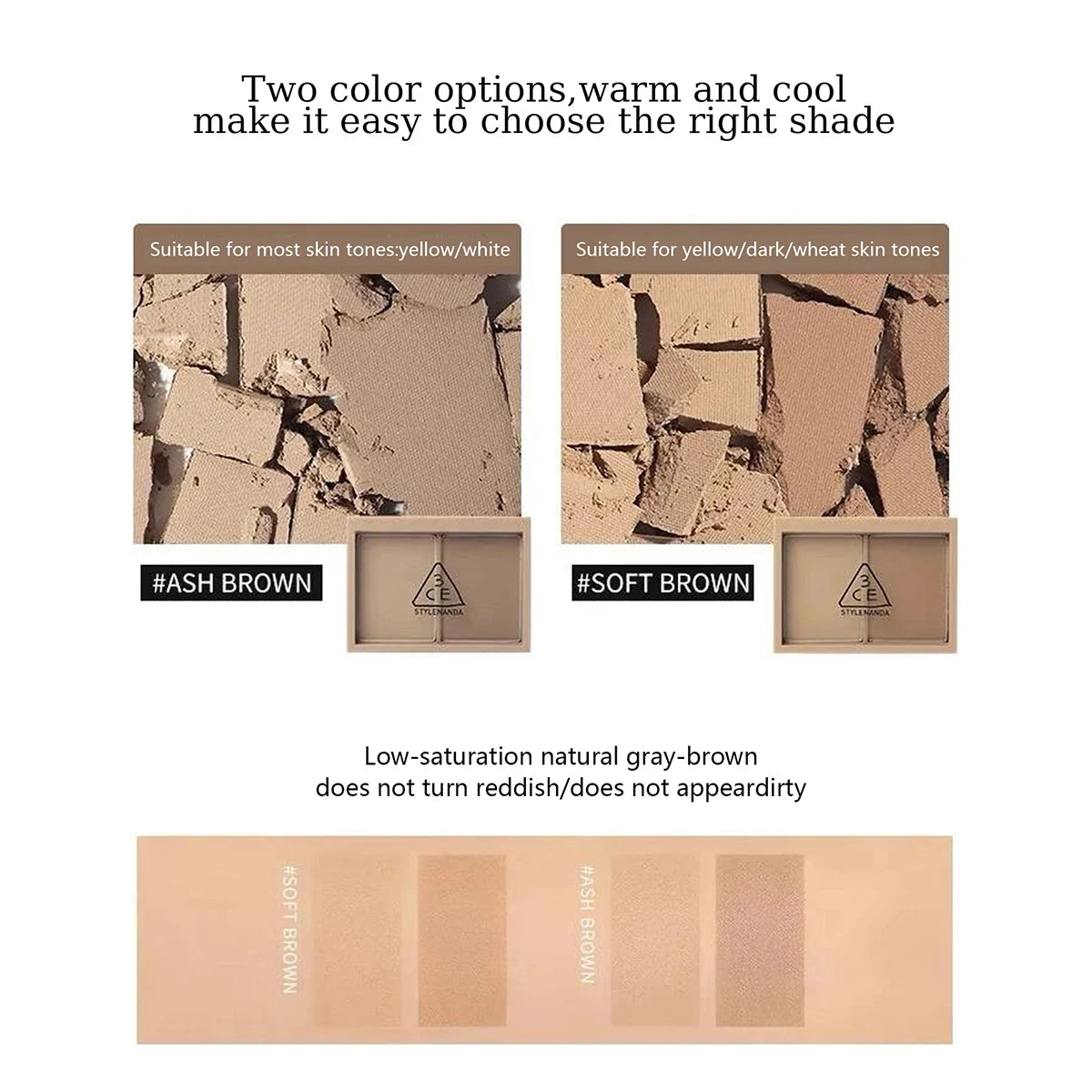 3CE Contour Shading,Long-Lasting Wear,Natural-Looking Contour,Lightweight,Buildable Coverage,Korean Cosmetic,Korean Makeup Vue