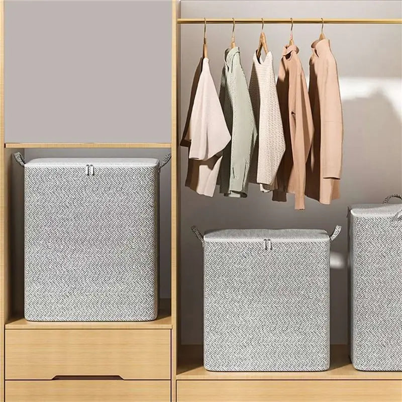 ABKW-2X 3-Dimensional Storage Box Household Storage Box With Window Organizer Cloth Folding Wardrobe Storage 220L Vue