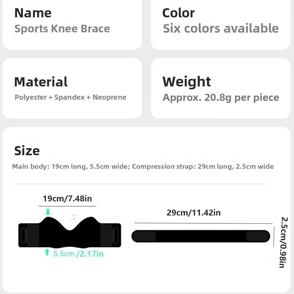 Adjustable Patella Tendon Knee Strap Shock Absorber Highly Elastic Sport Knee Wrap Flexible Breathable Knee Band Brace Vue