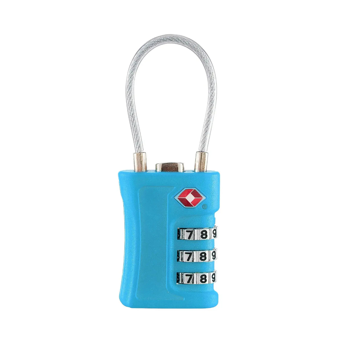 TSA Customs Code Lock for Travel Luggage Password Changeable black Lock Contrast Design Padlock 3 Digit Combination Lock Vue blue 2