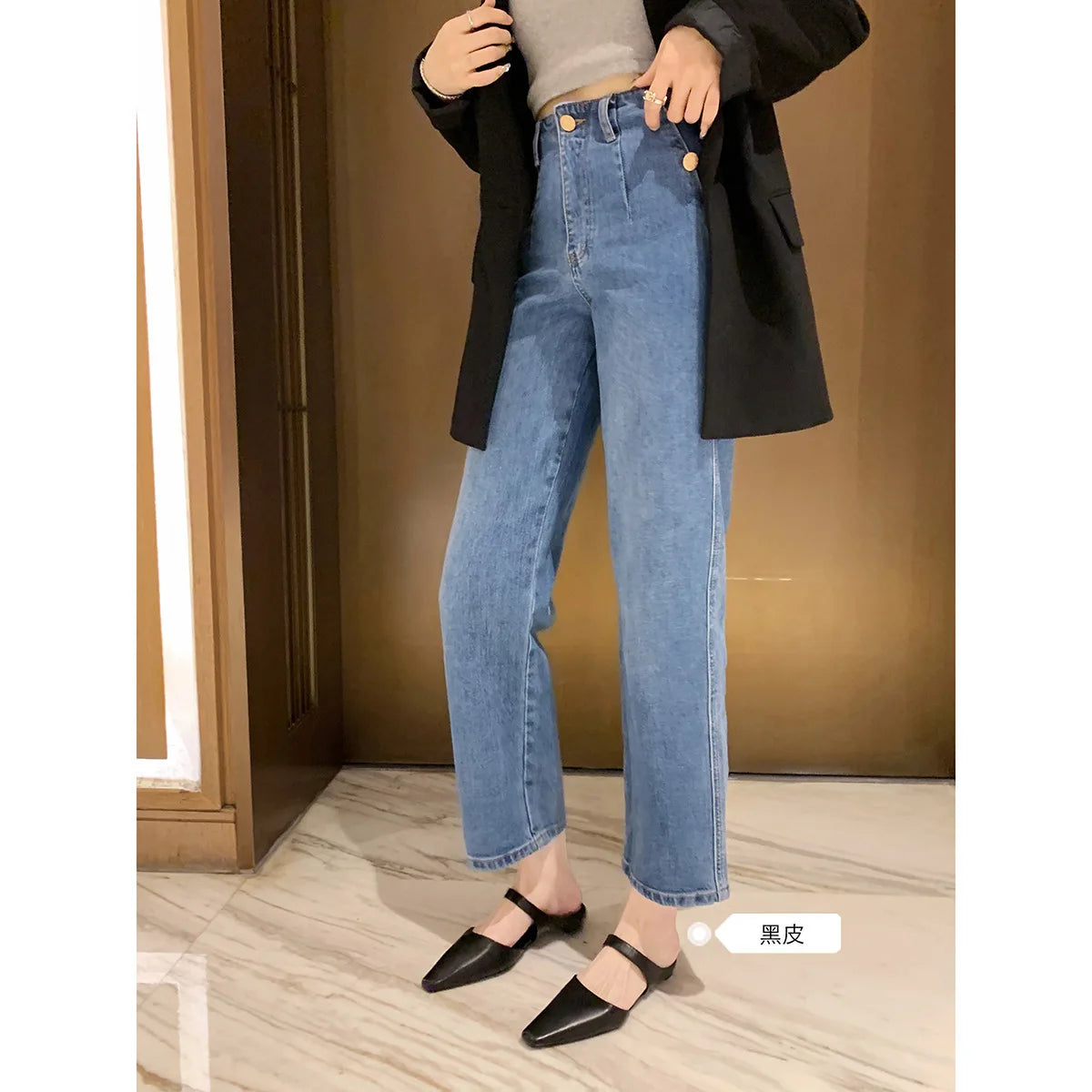 Women's Retro Pointed Toe Half Slippers | Low Heel Mule Shoes Half Mule Slippers Vue