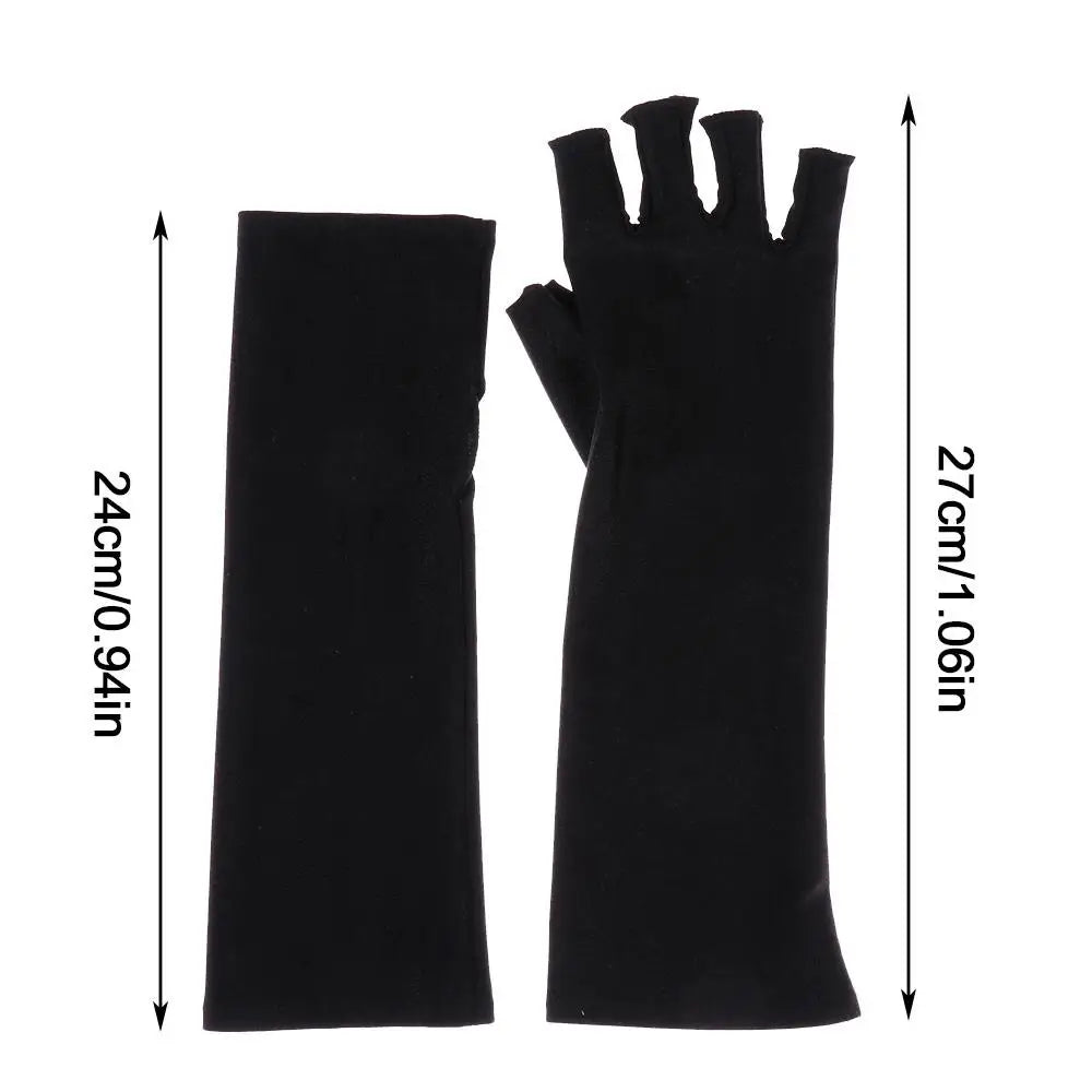 Sunscreen Protection Fingerless Long Gloves Women Arm Cool Summer
