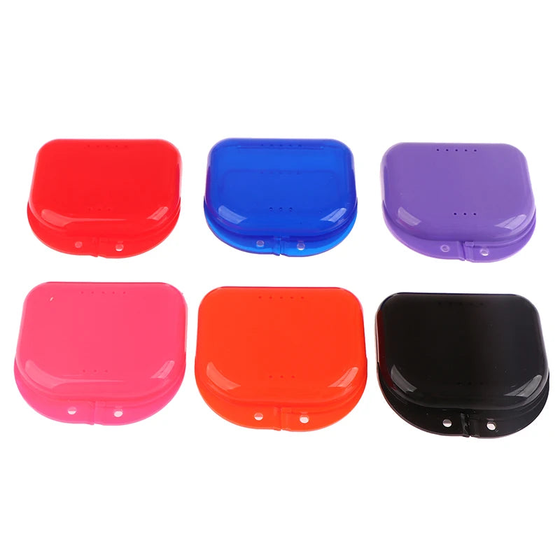 Denture Storage Box Dental Retainer Orthodontic Mouth Guard Container Plastic Oral Hygiene Supplies Tray Dental Appliance Case Vue