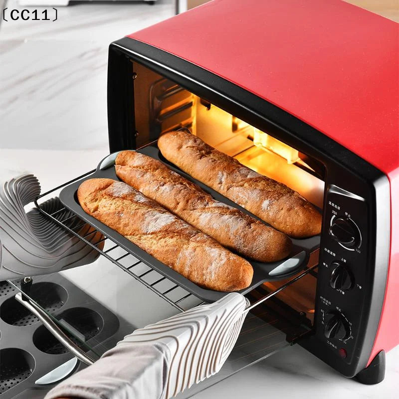 Silicone Baking Mold 3 & 8 Grid Nonstick Loaf Pan Resistant Bakeware For Homemade Bread Sausage Roasting〔CC11〕 Vue