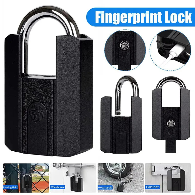 Smart Fingerprint Padlock Keyless Security Password Locker Anti-Theft TTLOCK/Tuya APP Controls Biometric Thumbprint Door Lock Vue