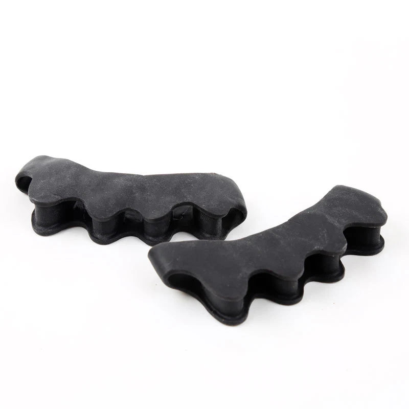 2 Soft Touch Silicone Toe Spacers Reusable Feet Vue Black