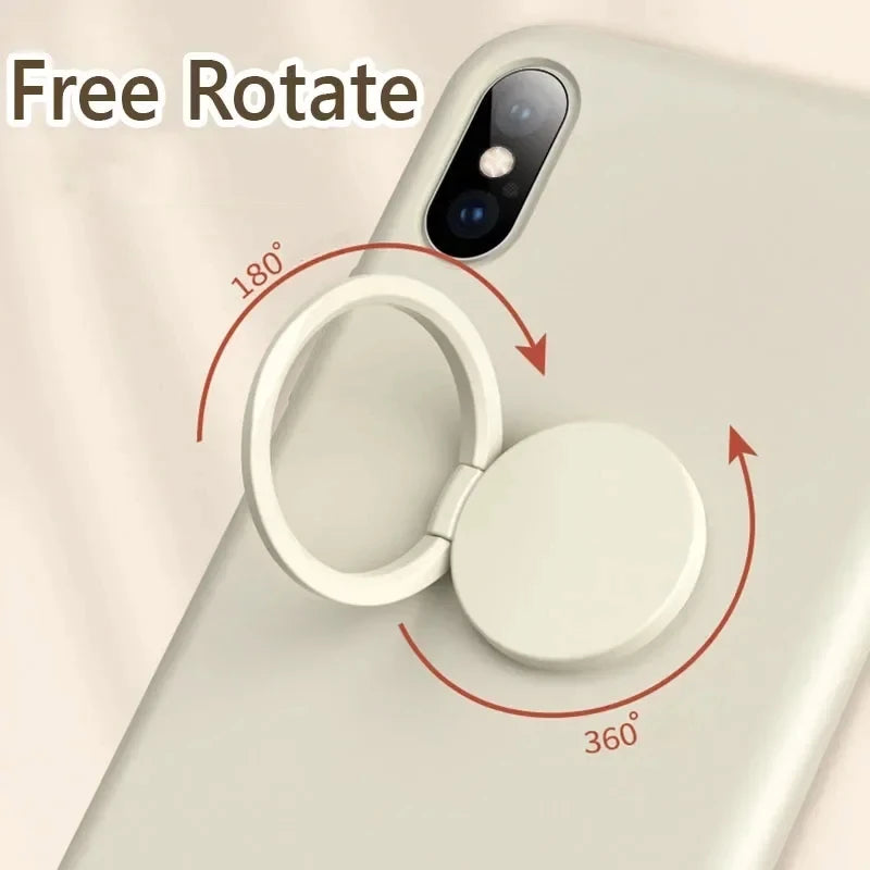Finger Ring Holder Stand Grip 360 Rotating For Mobile Phone Car Magnetic Mount Phone Back Sticker Pad Unniversal Bracket Vue