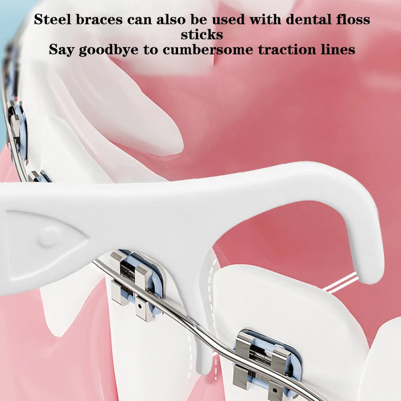 100pcs/Pack Orthodontic Floss Bar Dental Bracket Steel Wire Slot Dental Floss For Orthodontic Teeth Orthodontic Floss Bar Vue