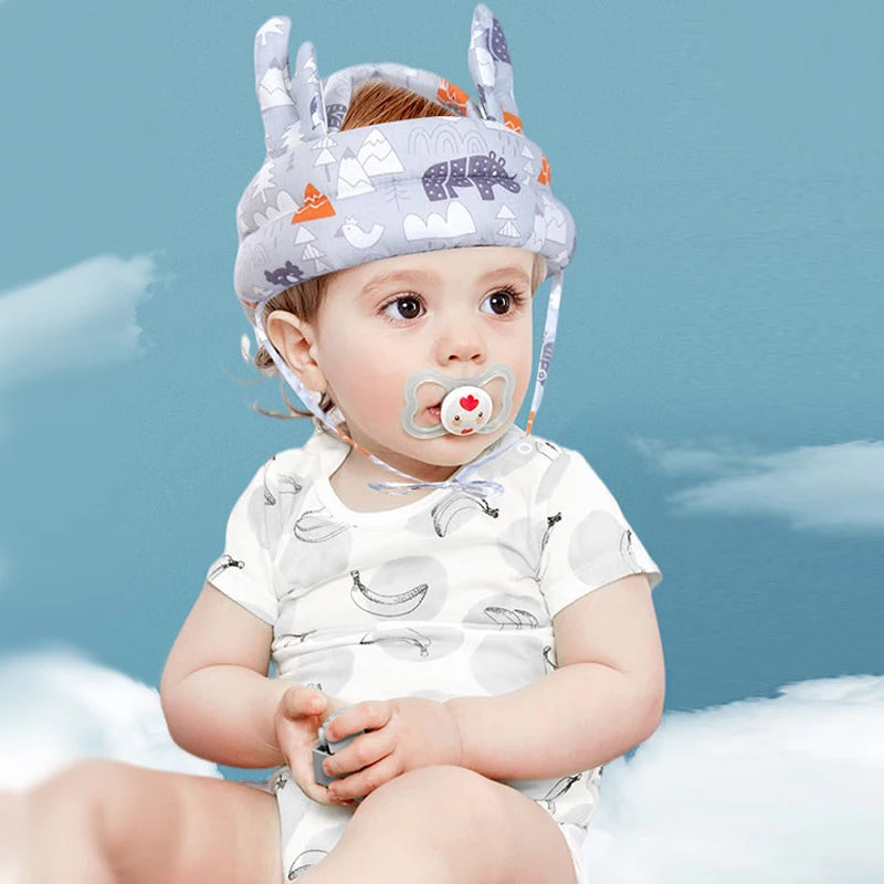 1 PCS Baby Safety Helmet Head Protection Protective Headgear Hat Toddler Walk Crash Cap Adjustable Vue