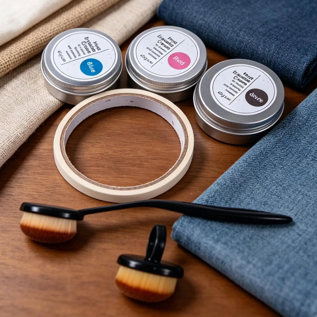 Complete Smooth Precision Heat Erasable Marking Cream with Tape Brush for Embroidery Sewing Quilting Cotton Linen Denim Vue