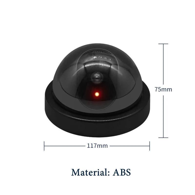 Creative Black Plastic Dome CCTV Dummy Camera Flashing Led Fake Camera Power Via AA Battery Surveillance Security System Vue