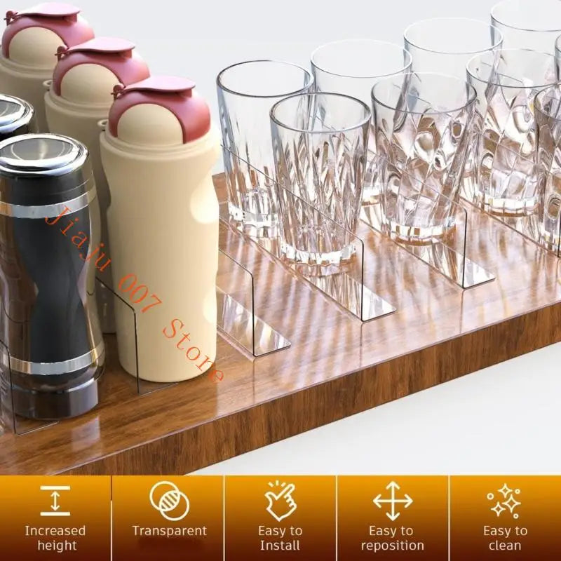 Clear Acrylic L-Shaped Shelf Dividers – Set of 6 Shelf Dividers Vue