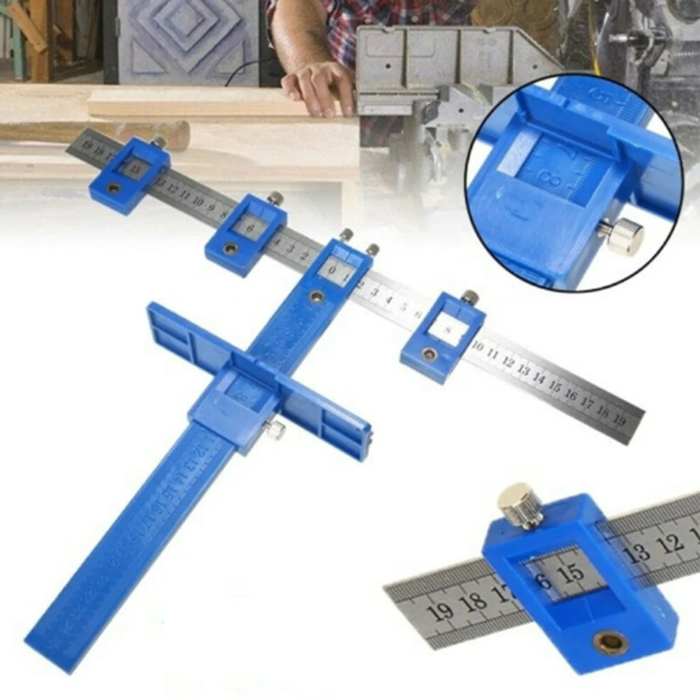 Detachable Drill Guide Set Punch Locator Center Drill Bit Guide Sleeve for Wood Drilling Woodworking Cabinet Hardware Tool Vue