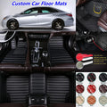 PU-leather waterproof Custom Car Floor Mats For BMW 6er Convertible F12 F06 Coupe F13 BMW 6GT G32 Auto Carpets Foot Coche liners Vue 2017-2024 6GT B-black