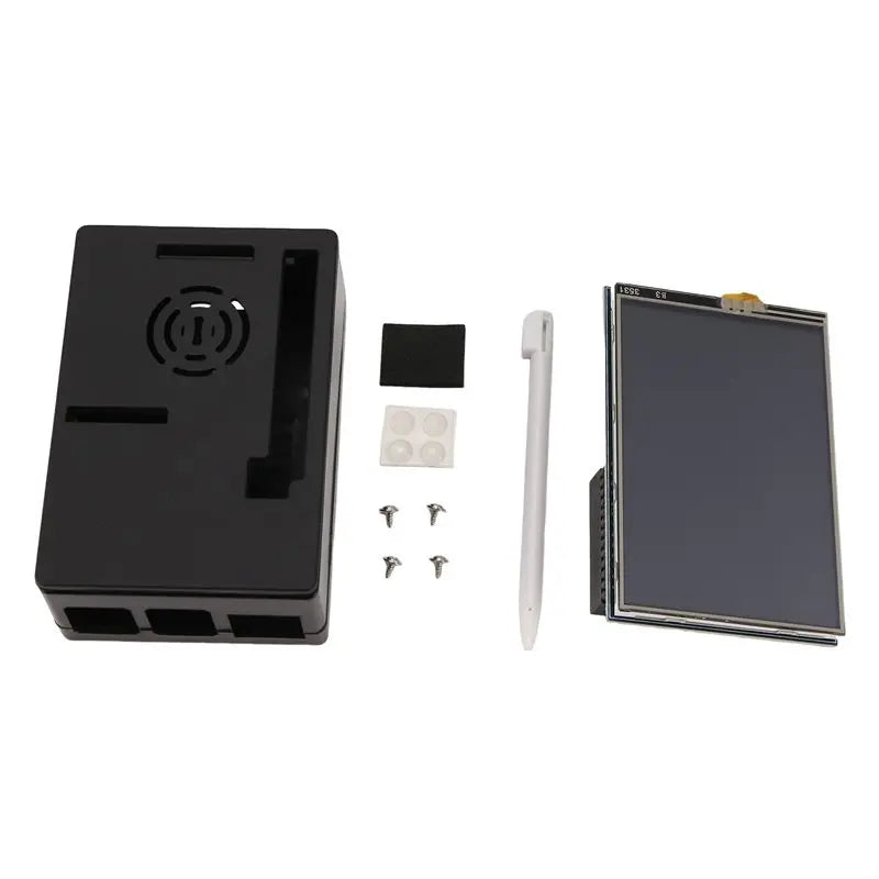 Hot-3.5 Inch Tft Lcd Contact Screen 320X480 Resolution Abs Case + Touchpen For Raspberry Pi 4 B Vue black