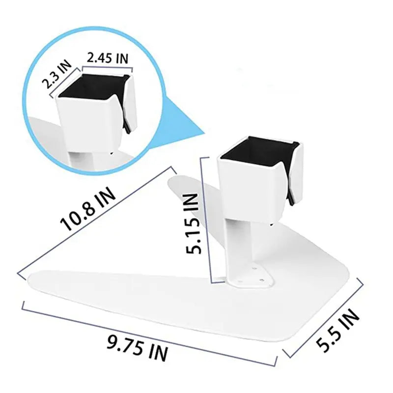ABKW-Super Stable Metal Iron Bracket Hair Dryer Bracket Vertical Flute Hair Dryer Accessories Bracket (White) Vue