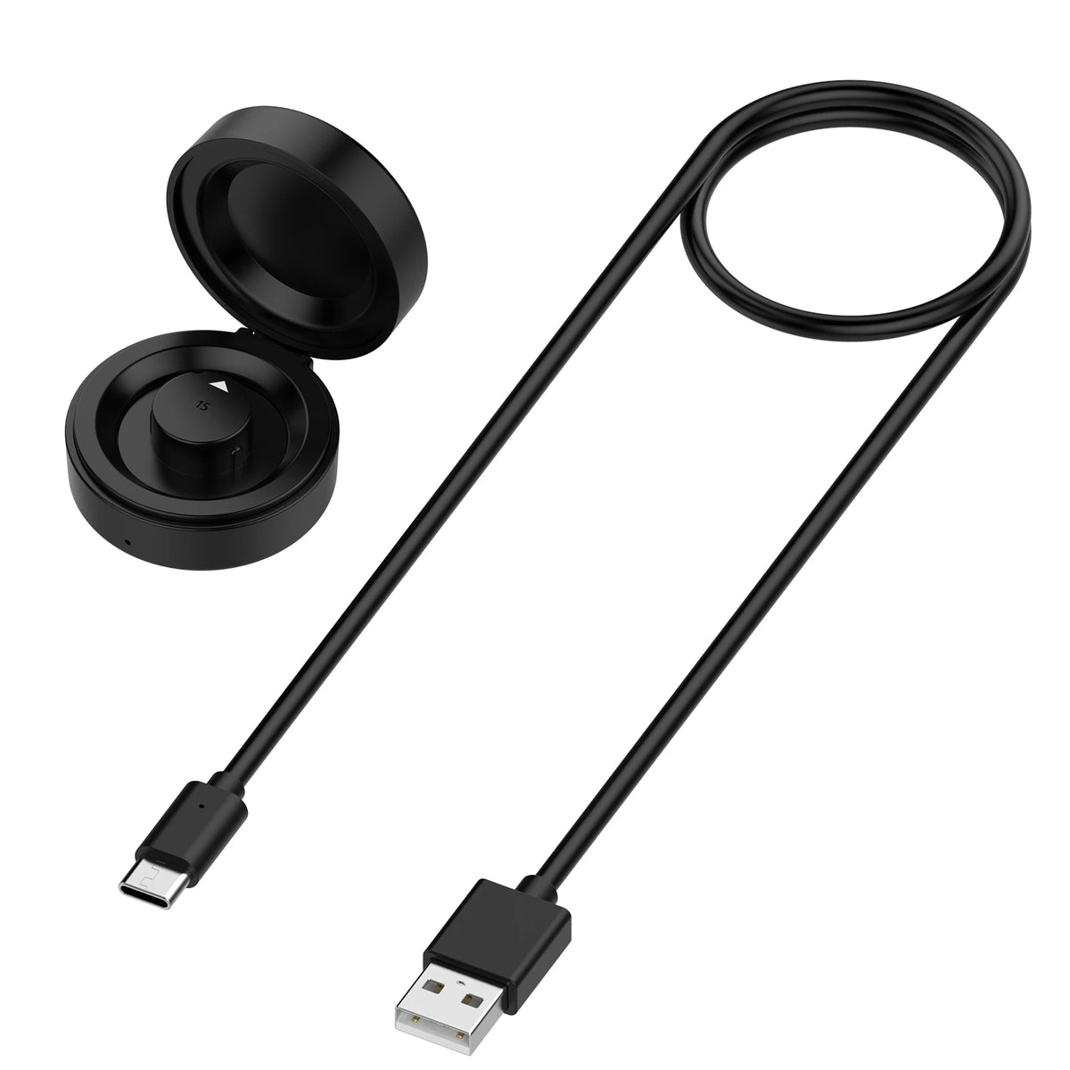 Compatible for Oura Ring Gen 4 Charging Case, Portable Wireless Charger Dock with Built-in Battery & Safe Protection + USB-C Vue Size 15