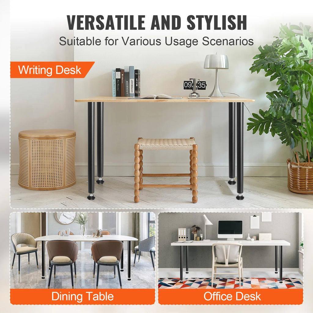 Heavy Duty 28" Steel Table Legs Adjustable Foot Cup Set of 4 Furniture Table Legs Vue