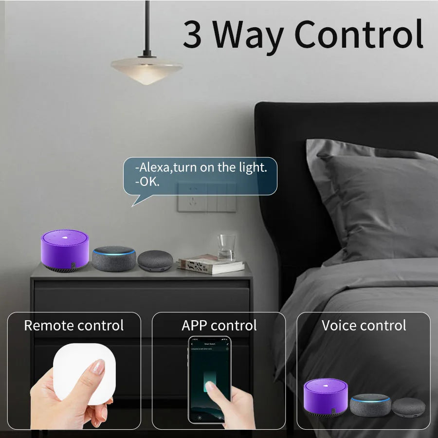 Smart Wifi Switch for Light Socket 100-240V DIY Breaker Switch Module Works with Alexa Google Yandex SmartThings Cozylife App Vue