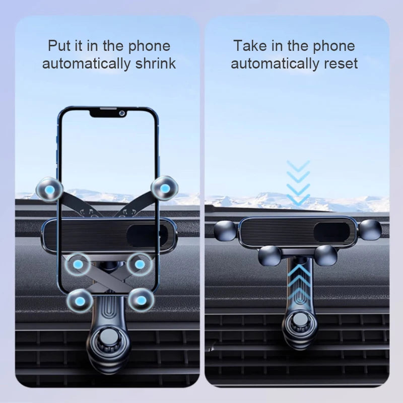 SEAMETAL Air Vent Car Phone Holder Horizontal Vertical Telescopic Air Outlet Hook Phone Mount Stable Fixed Cellphone Navigation Vue