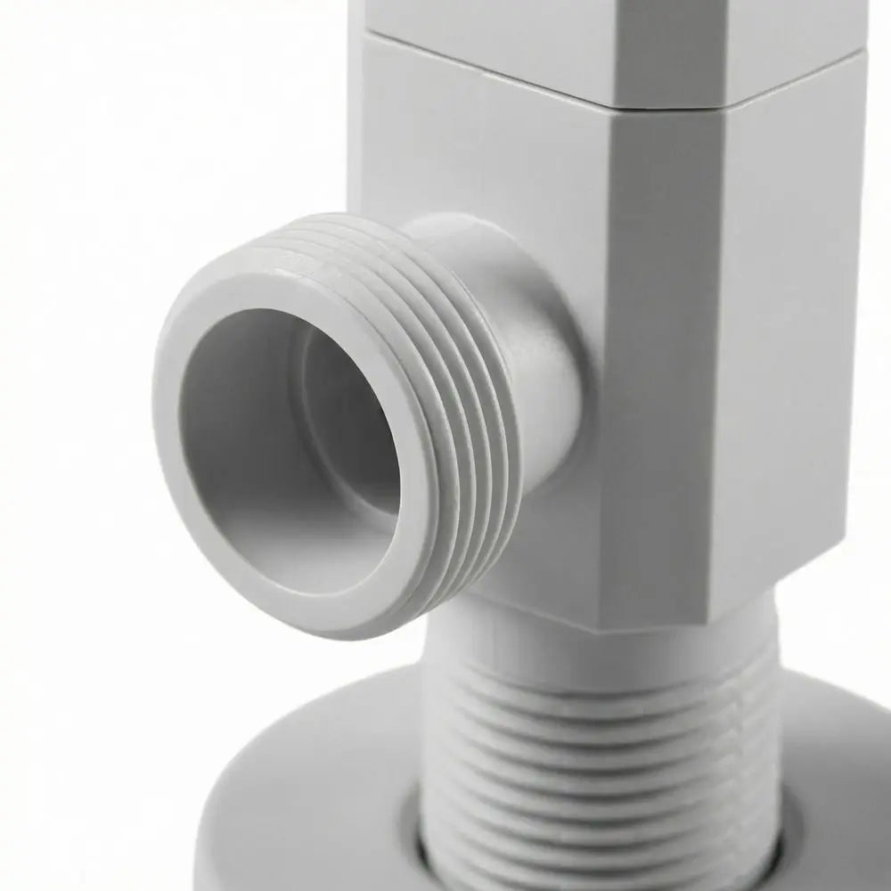 Universal Solid Brass Triangle Valve Copper Material Cream White Angle Valve G1/2 Thread Quick Opening Switch Valve Bathroom Vue