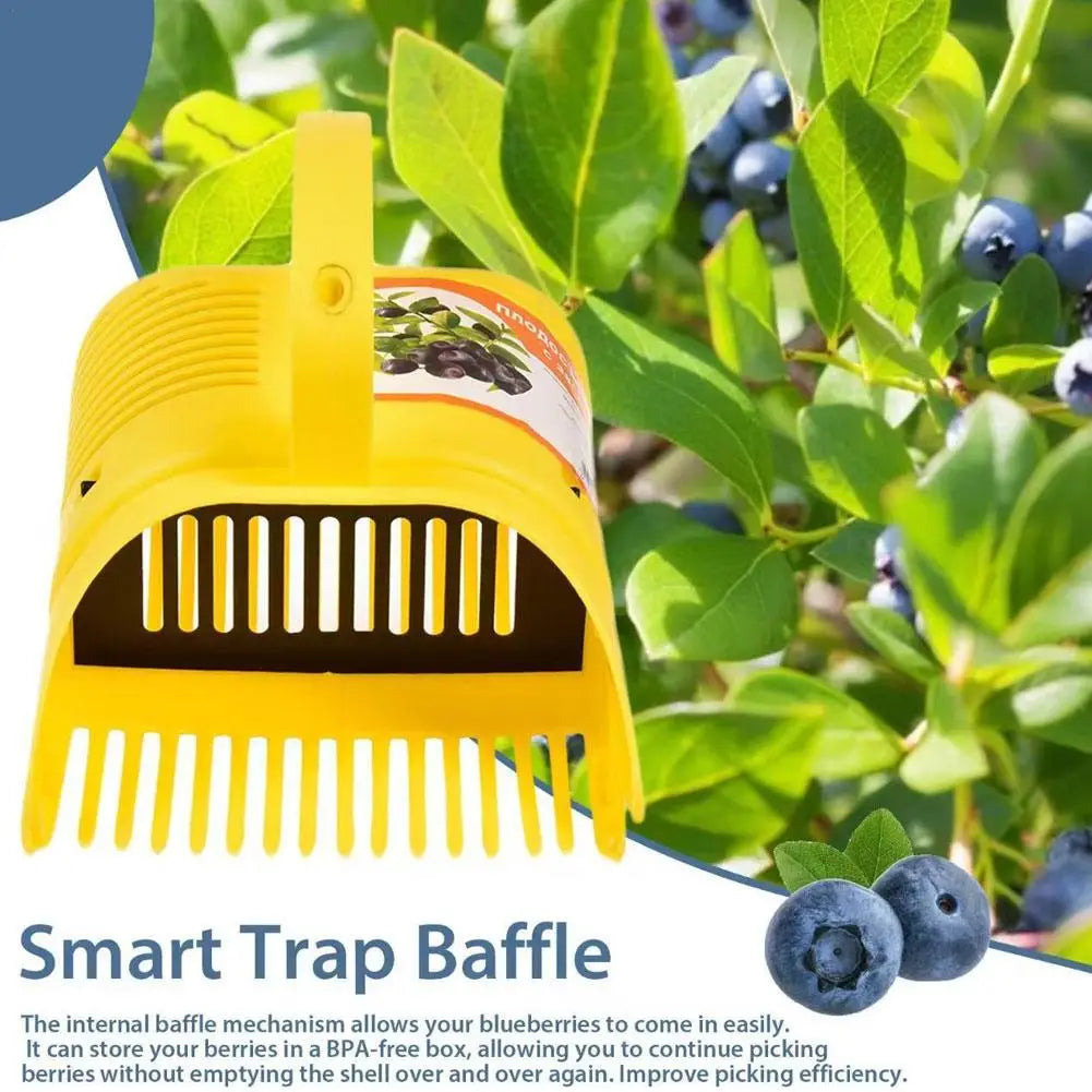 Easy-Grip Blueberry Picker Tool With Comb Teeth Portable Lightweight Handle Large Capacity Fruit Harvest Season Garden Tool Vue