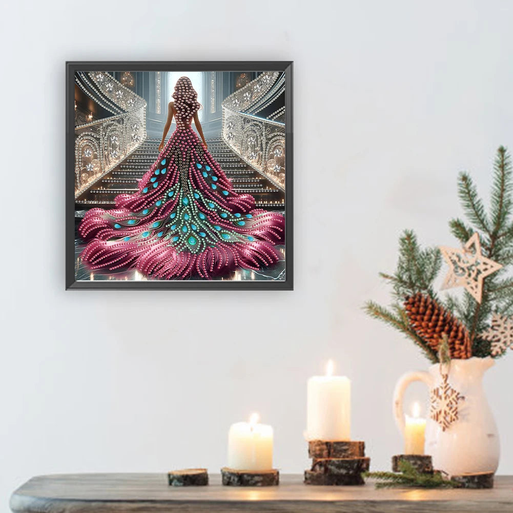 5D DIY Diamond Painting Kit – Special Shaped Girl 30x30cm Diamond Painting Kit Vue
