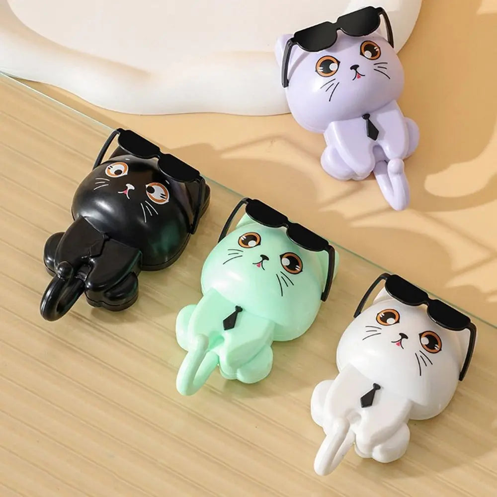 Creative Plastic Cartoon Cat Hooks Decorative Waterproof Key Hangers Wall Hanging Sticky Hooks for Home Vue
