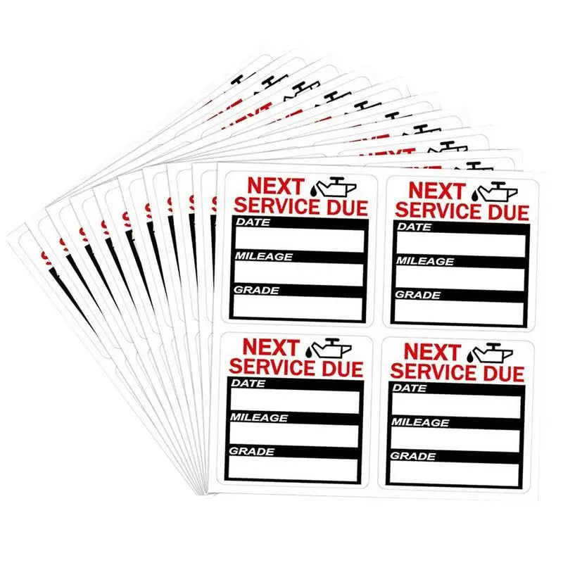 40PCS 2 Inch Oil Change Reminder Stickers Car Maintenance Service Labels Adhesive Next Service Due Stickers "NEXT SERVICE DUE" Vue