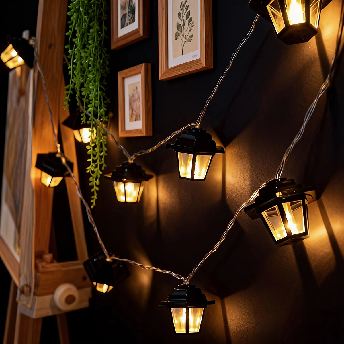 LED Palace String Lights, Retro Design, Battery‑Powered (Batteries Not Included), Perfect for Lawn, Garden, and Party Ambiance Vue